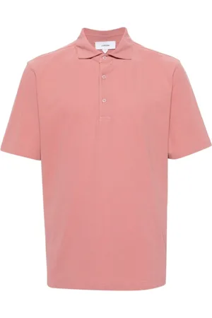 LARDINI Top, Herre, Lyserød, XL, Bomuld, Coral Polo Shirt