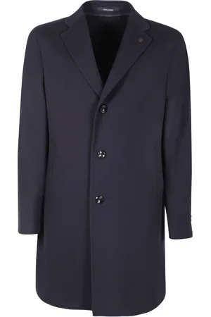 TAGLIATORE Frakke, Herre, Blå, 2XL, Uld, Enkeltknappet frakke