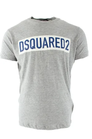 Dsquared2 Top, Herre, Grå, XS, Bomuld, Skræddersyet T-shirt