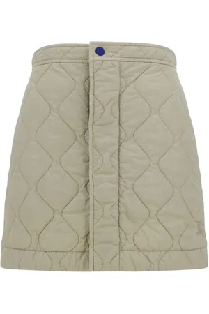 Burberry Nederdel, Dame, , 2XS, Polyester, Quiltet Mini Nederdel med Equestrian Knight