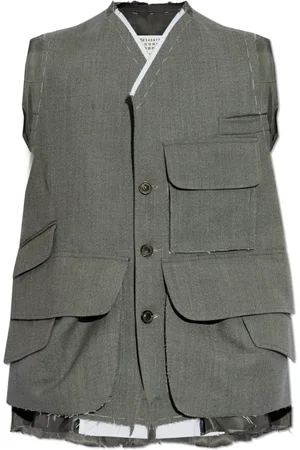 Maison Margiela Jakke, Herre, Grå, 2XS, Uld, Vest med vintageeffekt