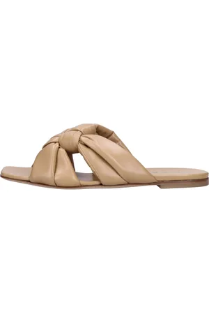 Casadei Sko, Dame, Brun, 37 EU, Læder, Flettede læderslippers