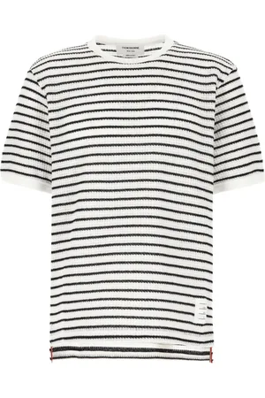 Thom Browne Top, Herre, Blå, L, Bomuld, Casual Bomulds T-shirt