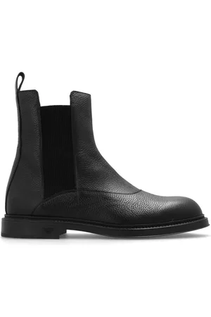 Emporio Armani Sko, Herre, Sort, 42 EU, Læder, Chelsea-støvler i narvlæder