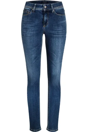 Cambio Jeans, Dame, Blå, S, Bomuld, Sofistikerede Mørke Brugte Jeans