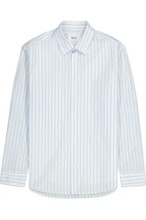 NN.07 Skjorte, Herre, Blå, 2XL, Bomuld, Bluser