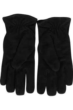LARDINI Tilbehør, Herre, Sort, M, Læder, Suede Cashmere Interior Læderhandsker