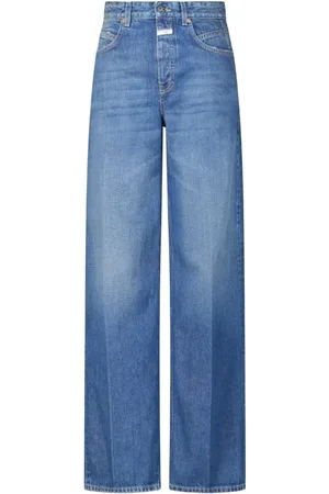 Closed Jeans, Dame, Blå, W28, Bomuld, Wide Jeans Nikka