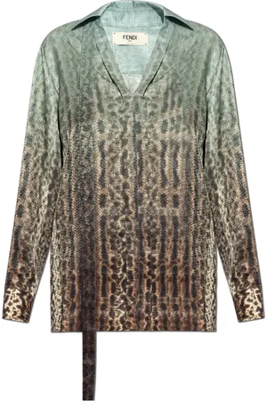 Fendi Bluser & Skjorter, Dame, Flerfarvet, 2XS, Silkeskjorte