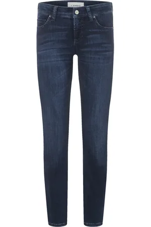 Cambio Jeans, Dame, Blå, M, Bomuld, Piper Lange Bukser