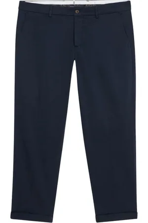 Brooks Brothers Bukser, Herre, Blå, W36, Bomuld, Navy Relaxed Fit Double Twisted Cotton Chinos