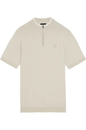 Lyle & Scott Strik, Herre, , L, Bomuld, Tipped Mock Neck Kortærmet Jumper