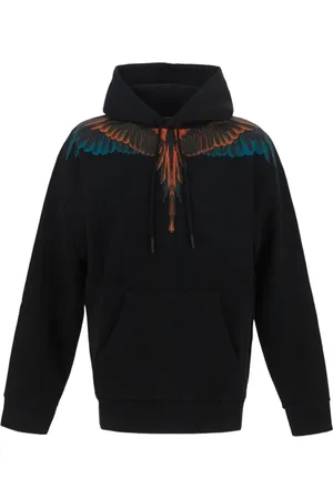 MARCELO BURLON Sweathshirts & Hoodies, Herre, Sort, XL, Bomuld, Icon Wings Hættetrøje