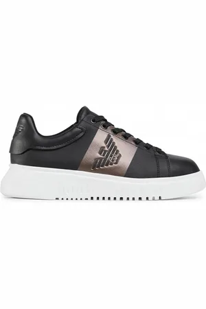 Emporio Armani Sko, Herre, Sort, 41 1/2 EU, Sneakers