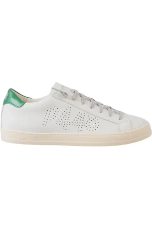 P448 Sko, Herre, Hvid, 43 EU, Hvide/Grønne Urbane Sneakers Cojohn-M