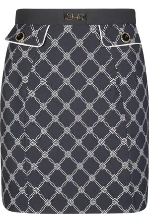 Elisabetta Franchi Nederdel, Dame, Sort, S, Uld, Stilfuld Nederdel