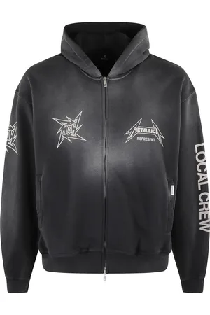 Represent Sweathshirts & Hoodies, Herre, Sort, S, Bomuld, Metallica 40 Års Jubilæum Zip Hoodie