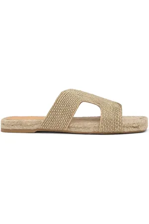 Castaner Sko, Dame, Gul, 39 EU, Uld, Puri Flat Slip-On Sandal