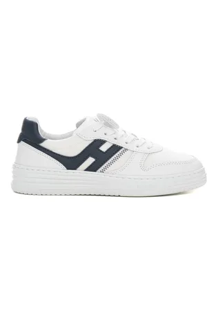 Hogan Sko, Herre, Hvid, 43 1/2 EU, Læder, Sneakers i lærred og læder med hukommelsesskum