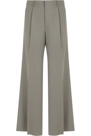 Etro Bukser, Herre, Grå, S, Uld, Double Pleat Bukser