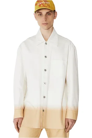 Lanvin Skjorte, Herre, Flerfarvet, L, Bomuld, Bomulds Skjorte med Gradient-Effekt
