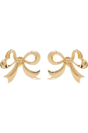 Nina Ricci Tilbehør, Dame, Gul, ONE SIZE, Uld, Bow Øreringe