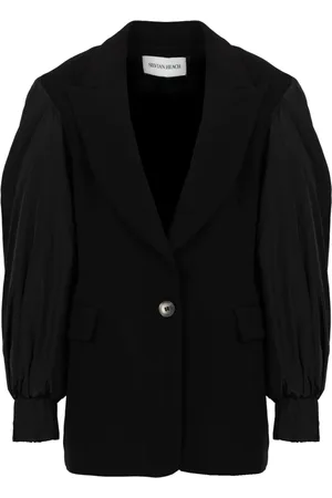 Silvian Heach Jakke, Dame, Sort, L, Polyester, Oversized Single-Breasted Blazer