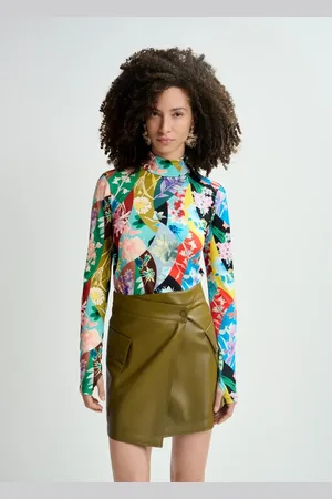 Essentiel Antwerp Top, Dame, Flerfarvet, XS, Uld, Printed Top Golobo
