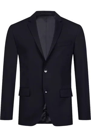 Calvin Klein Jakke, Herre, Sort, L, Uld, double-button single-breasted blazer