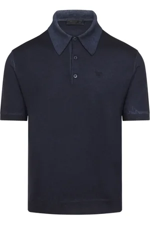 Prada Top, Herre, Blå, XL, Blå T-shirt Luksusstil