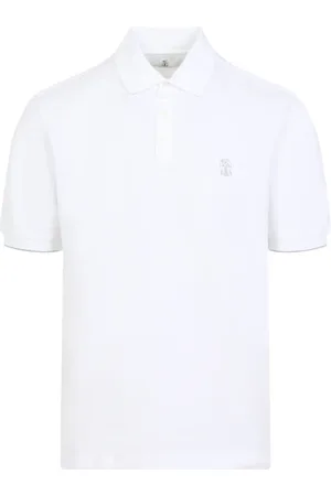 Brunello Cucinelli Top, Herre, Hvid, XL, Uld, Hvid T-shirt Stilfuld Ss25