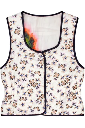 Munthe Jakke, Dame, , S, Vendbar vatteret vest med print