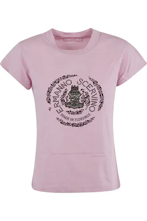 ERMANNO SCERVINO Top, Dame, Lyserød, S, Bomuld, T-shirt