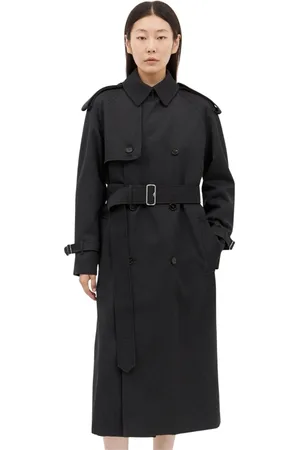 Burberry Frakke, Dame, Grå, 2XS, Uld, Uldfrakke