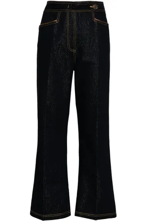 Etro Jeans, Dame, Blå, W26, Bomuld, Flared Jeans