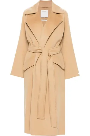Sportmax Frakke, Dame, , XS, Uld, Uld-Cashmere Blend Frakke med Bælte
