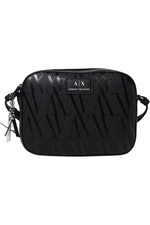 Armani Exchange Taske, Dame, Sort, ONE SIZE, Uld, Sort skuldertaske med karakteristisk charme