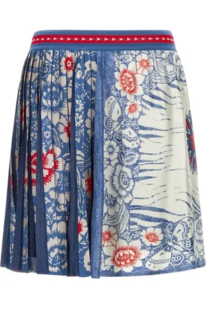 Roberto Cavalli Nederdel, Dame, Flerfarvet, XS, Blå Banda Print Nederdel Made in Italy