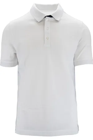 FAY Top, Herre, Hvid, 2XL, Bomuld, Polo Shirt med Knapper