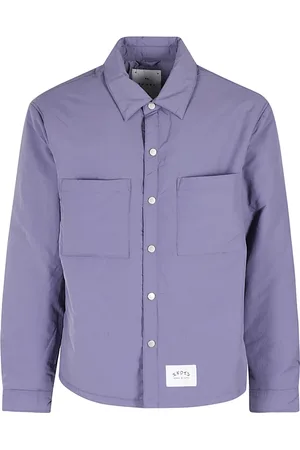 Edwin Jakke, Herre, Lyserød, M, Polstret Overshirt Langærmet