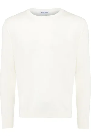 Dondup Strik, Herre, Hvid, L, Uld, Stilfuld strikket top