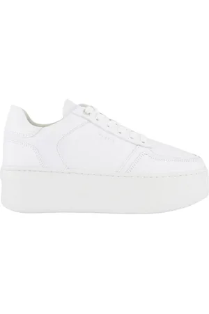 Nubikk Sko, Dame, Hvid, 36 EU, Læder, Bayou Platform Sneakers