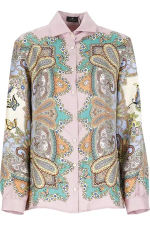 Etro Bluser & Skjorter, Dame, Flerfarvet, M, Paisley Silkeskjorte