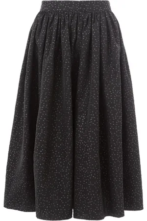 LARDINI Nederdel, Dame, Sort, XS, Polyester, Flared Embellished Skirt