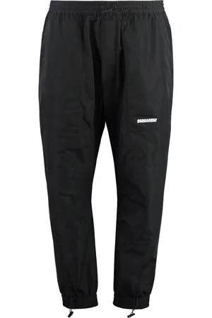 Dsquared2 Bukser, Herre, Sort, L, Polyester, Polyester Træningsbukser med Elastiske Manchetter
