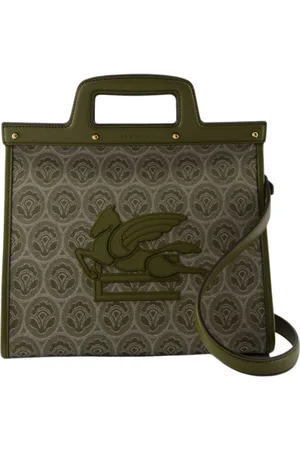 Etro Taske, Dame, Flerfarvet, ONE SIZE, Bomuld, Cotton Shopper Taske med Aftagelig Rem