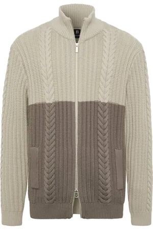 Boggi Milano Sweathshirts & Hoodies, Herre, , 2XL, Uld, Two-Tone Full-Zip Jumper