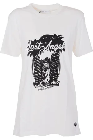 Chiara Ferragni Top, Dame, Hvid, S, Bomuld, Lastangel T-Shirt