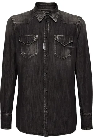 Dsquared2 Skjorte, Herre, Grå, M, Bomuld, Stilfuld bomuldsskjorte