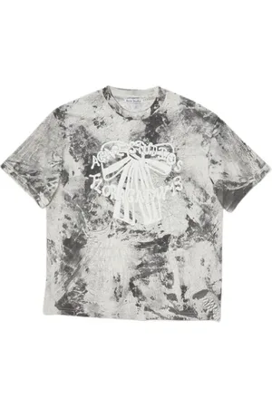 Acne Studios Top, Herre, Flerfarvet, M, Bomuld, Black Plaster Print T-shirt